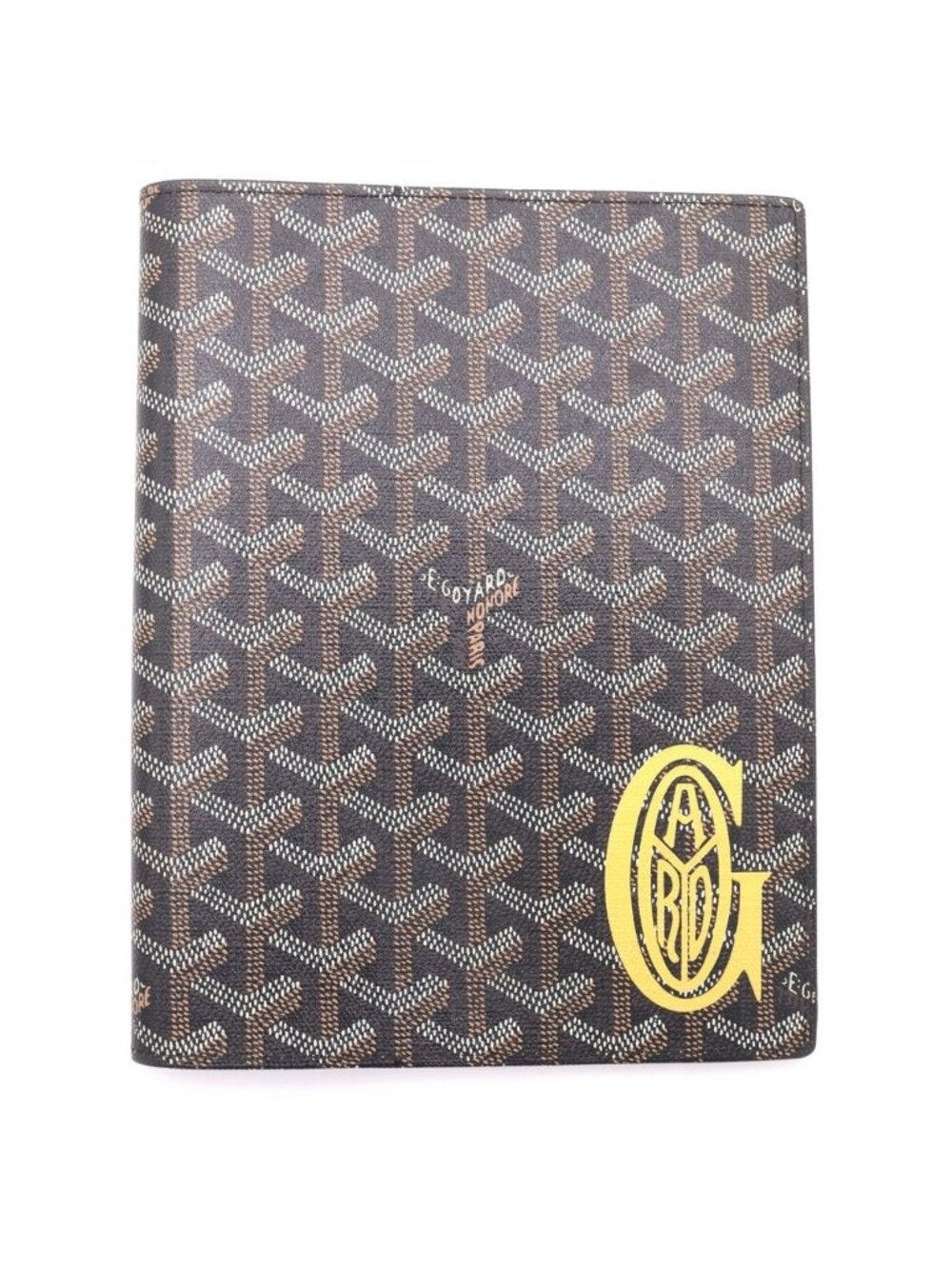 Goyard Castiglione Cover Herringbone Notebook Brown Agenda